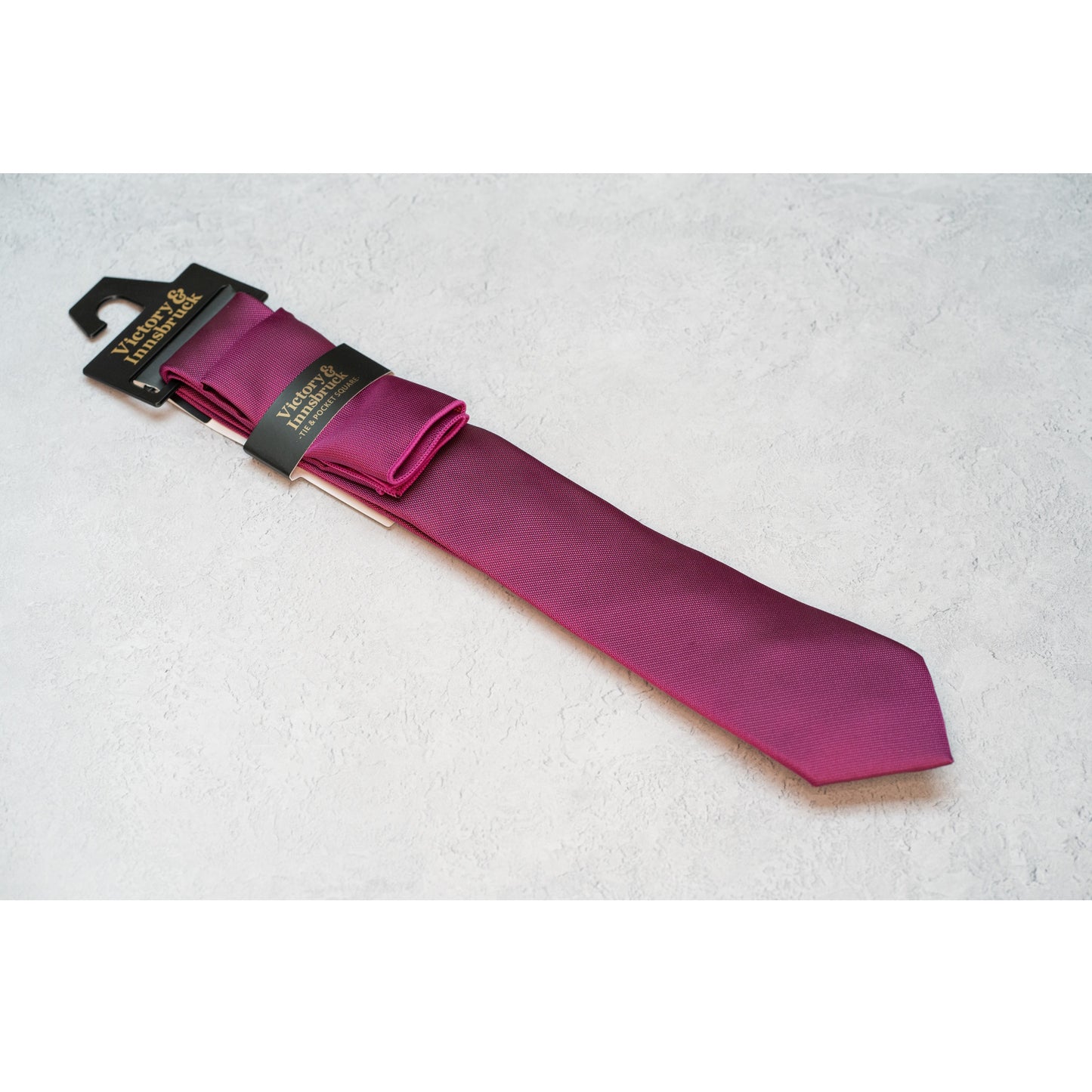 RASPBERRY TEXTURED TIE SET