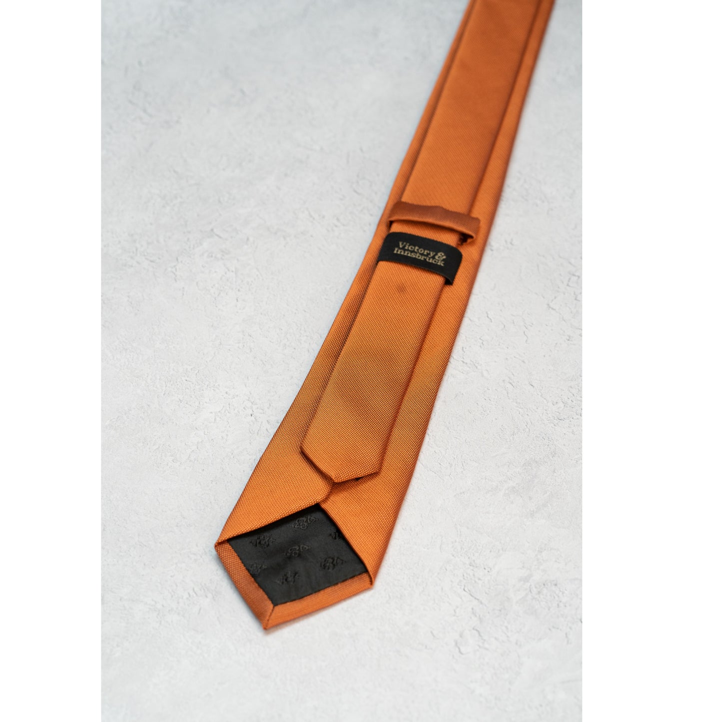 BURNT ORANGE TEXTURED TIE SET