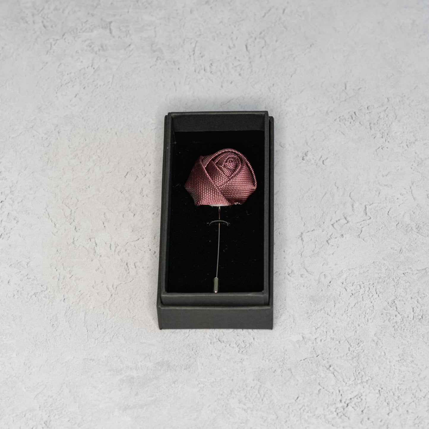 Mauve Textured Floral Lapel Pin