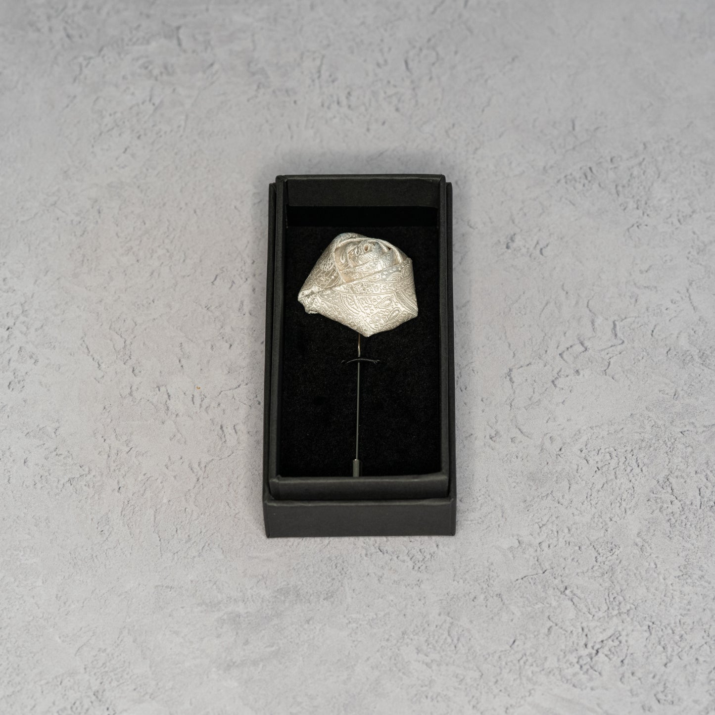 Ivory Paisley Floral Lapel Pin