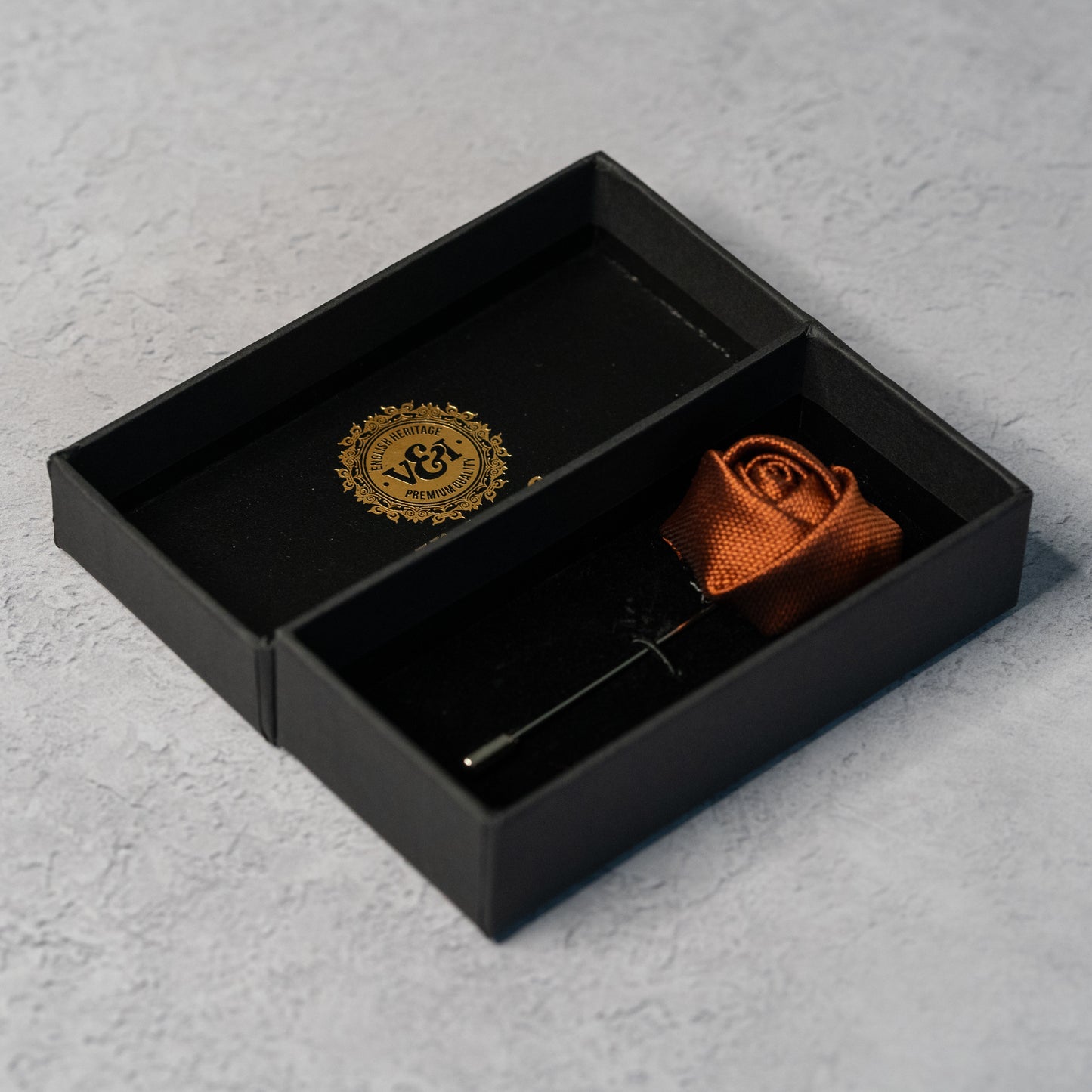 RUST TEXTURED TIE GIFT SET