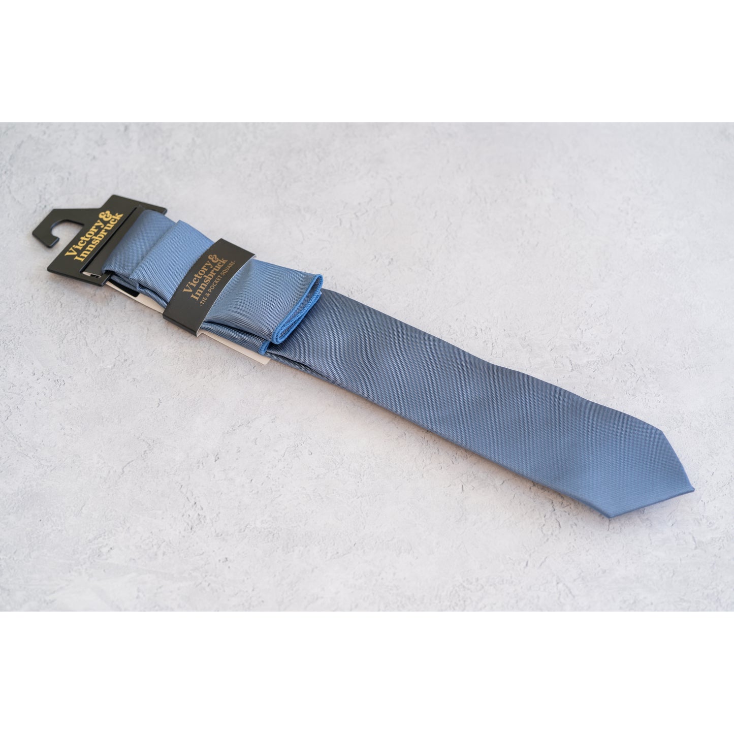 SLATE BLUE TEXTURED TIE SET