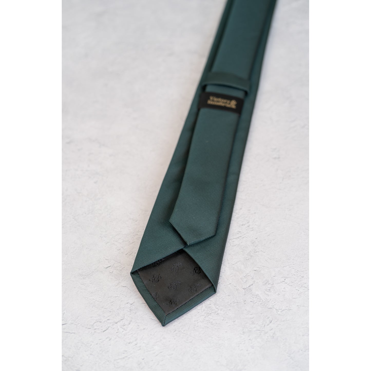 DARK BOTTLE GREEN TEXTURED TIE SET