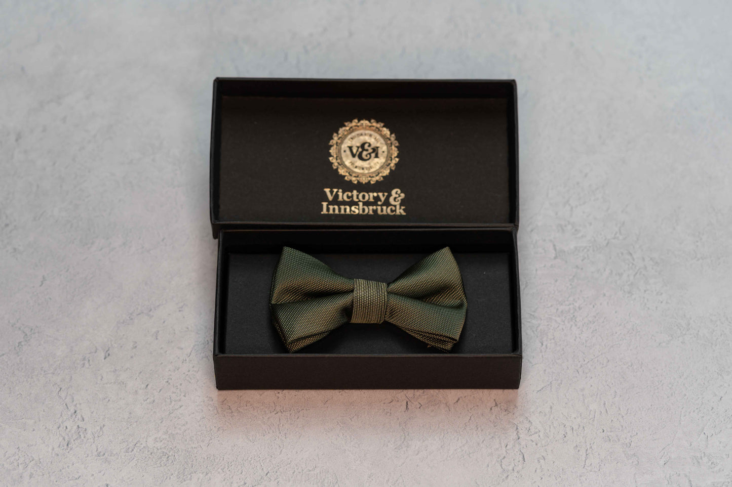 BOY'S OLIVE GREEN TEXTURED BOW TIE
