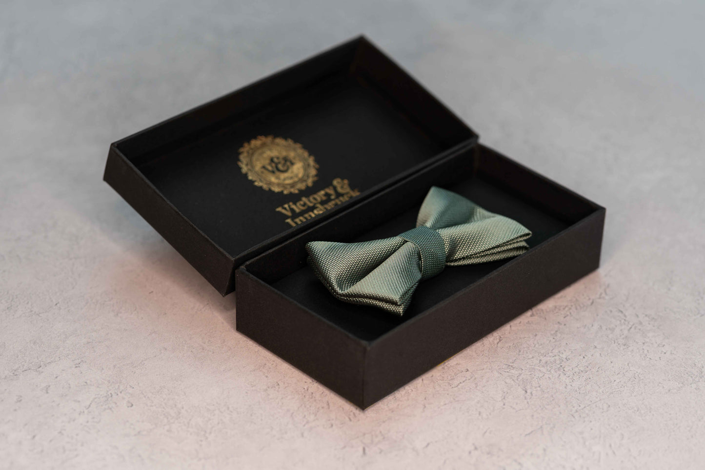 BOY'S DARK SAGE GREEN TEXTURED BOW TIE