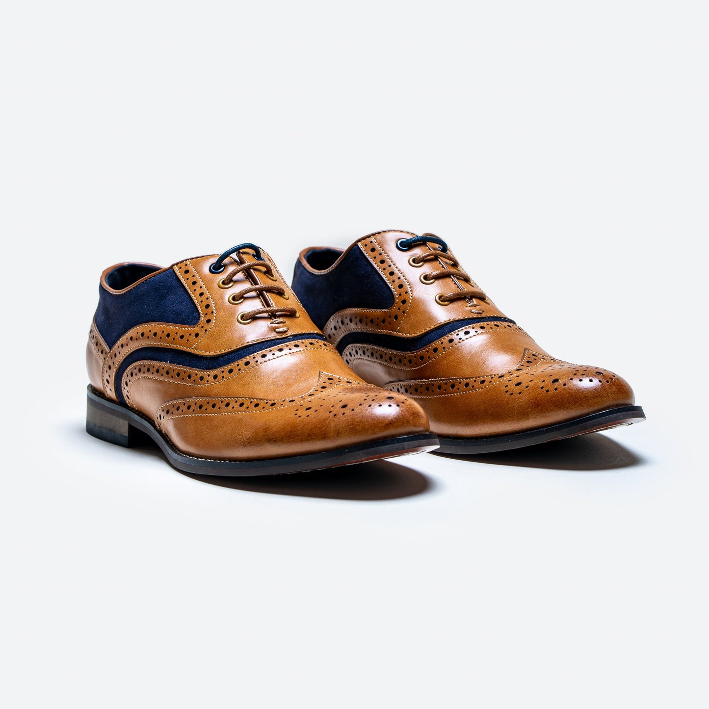 Russel Shoes Tan & Navy