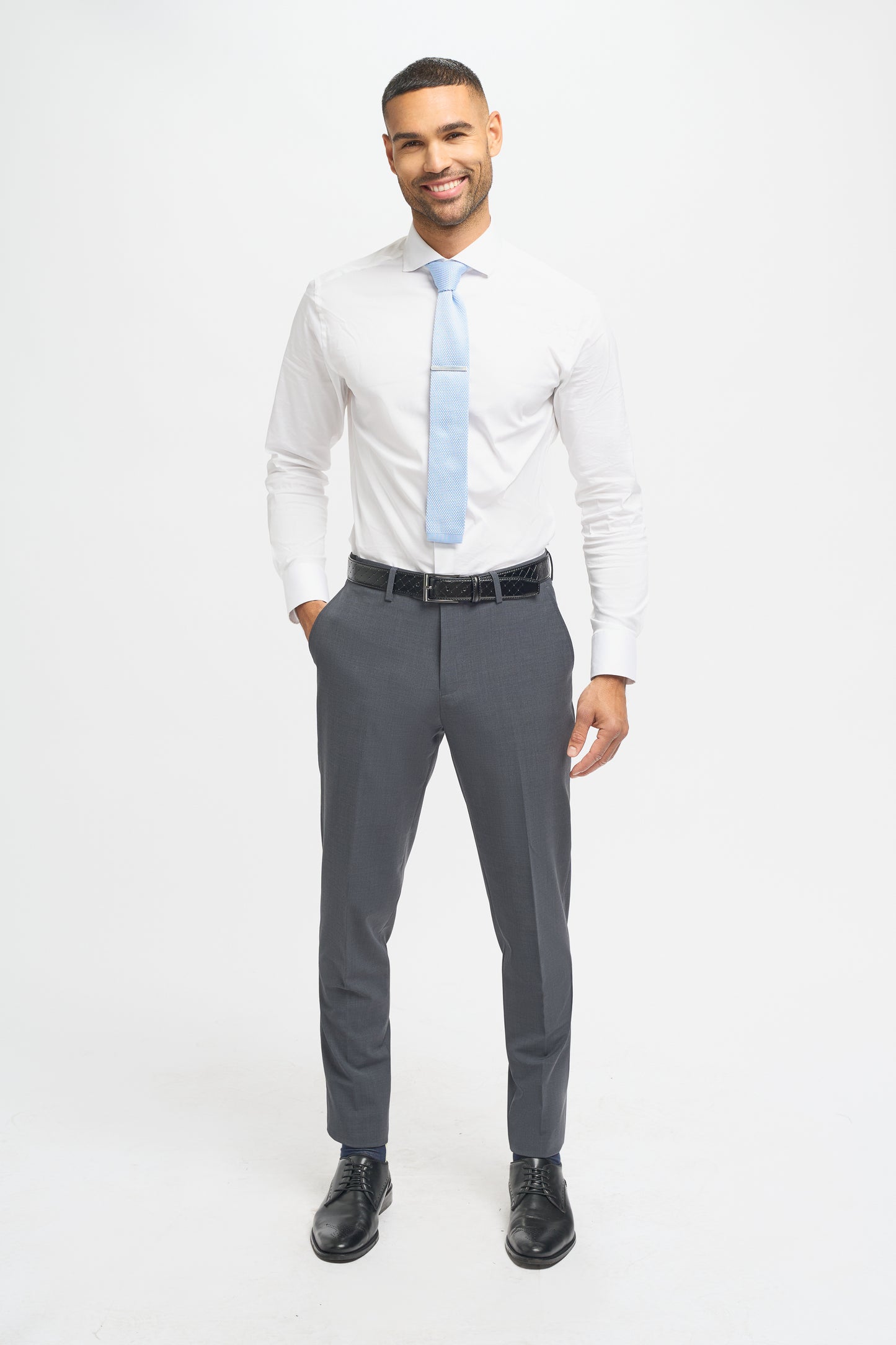 Bond Charcoal Three Piece Suit