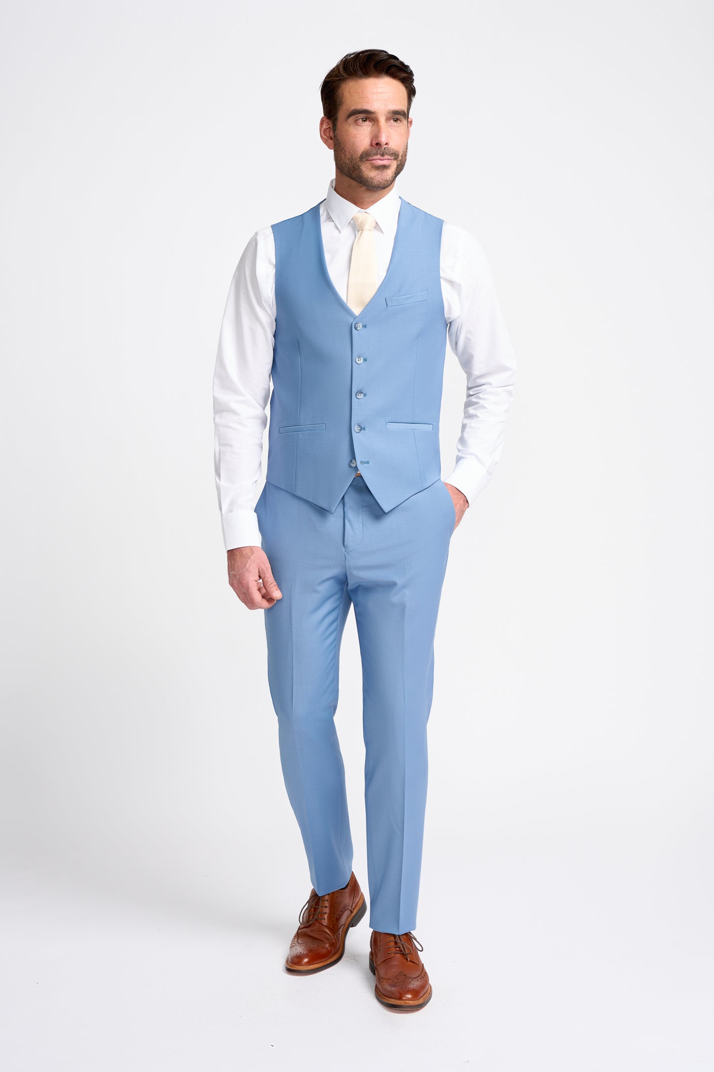 Bond Ocean Blue Three Piece Suit