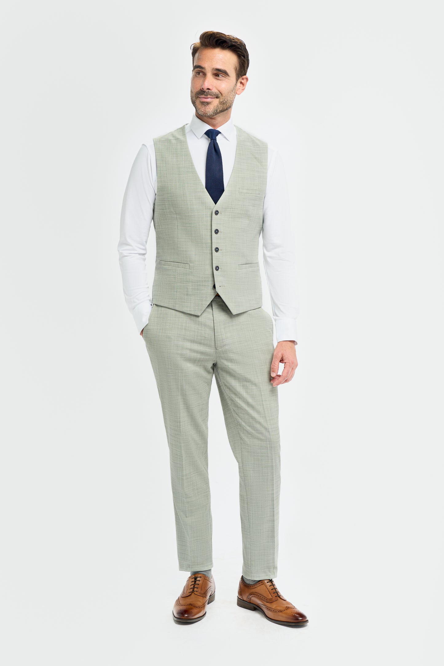 Camden Sage Three Piece Suit