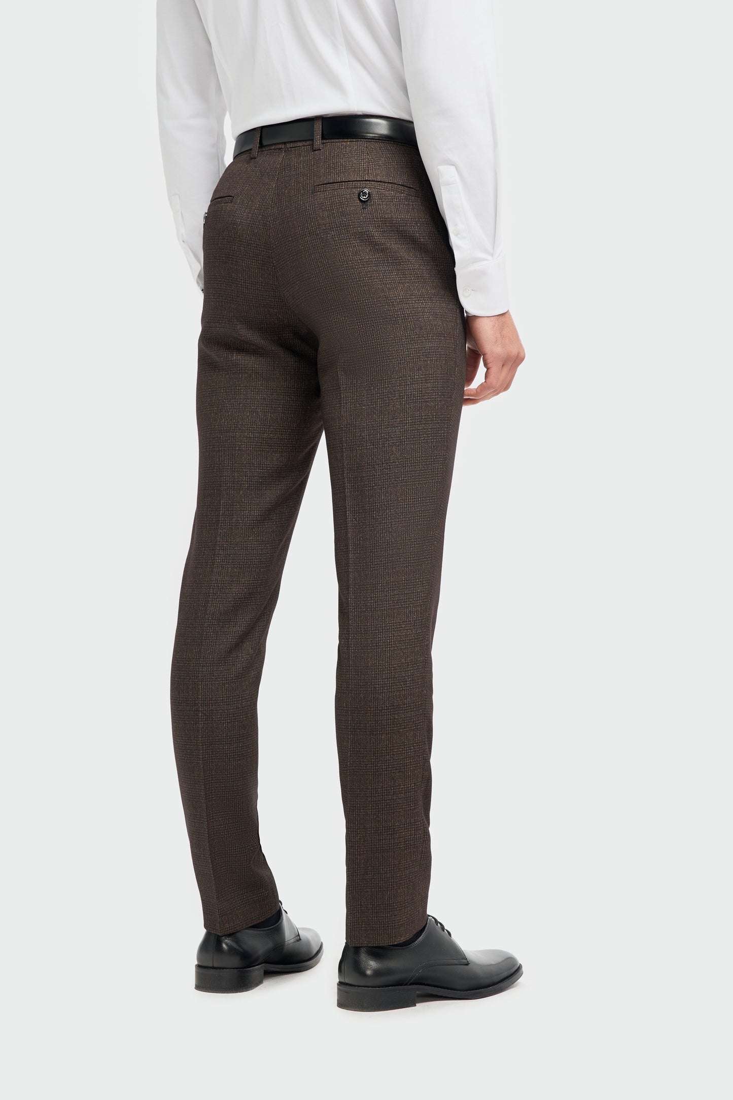 Caridi Brown Slim Fit Trousers
