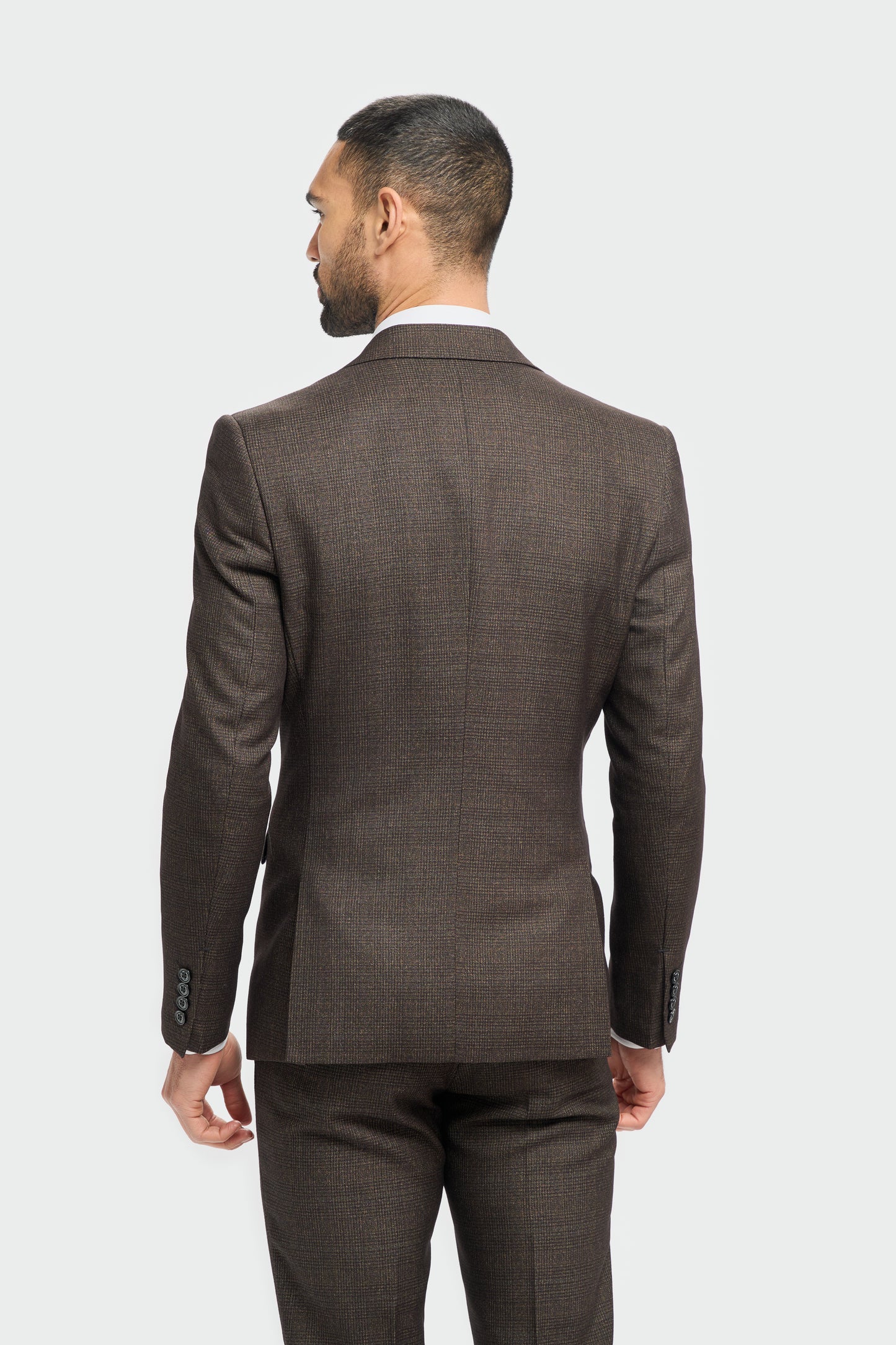 Caridi Brown Slim Fit Blazer