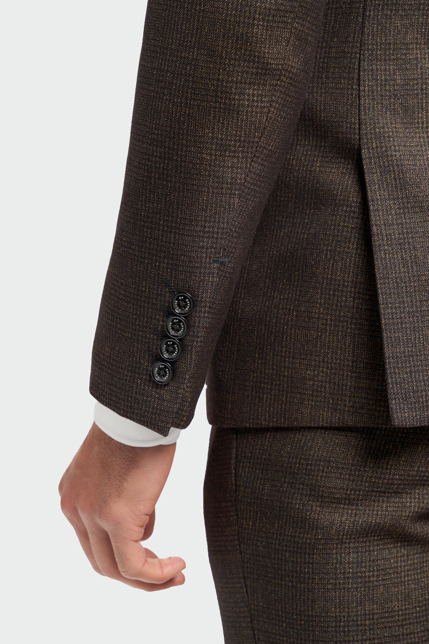 Caridi Brown Slim Fit Blazer