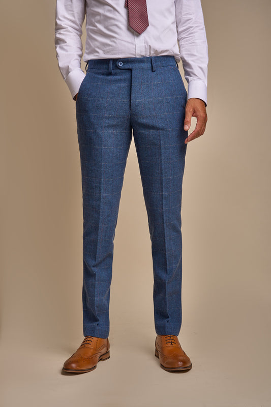 Carnegi Navy Tweed Trousers