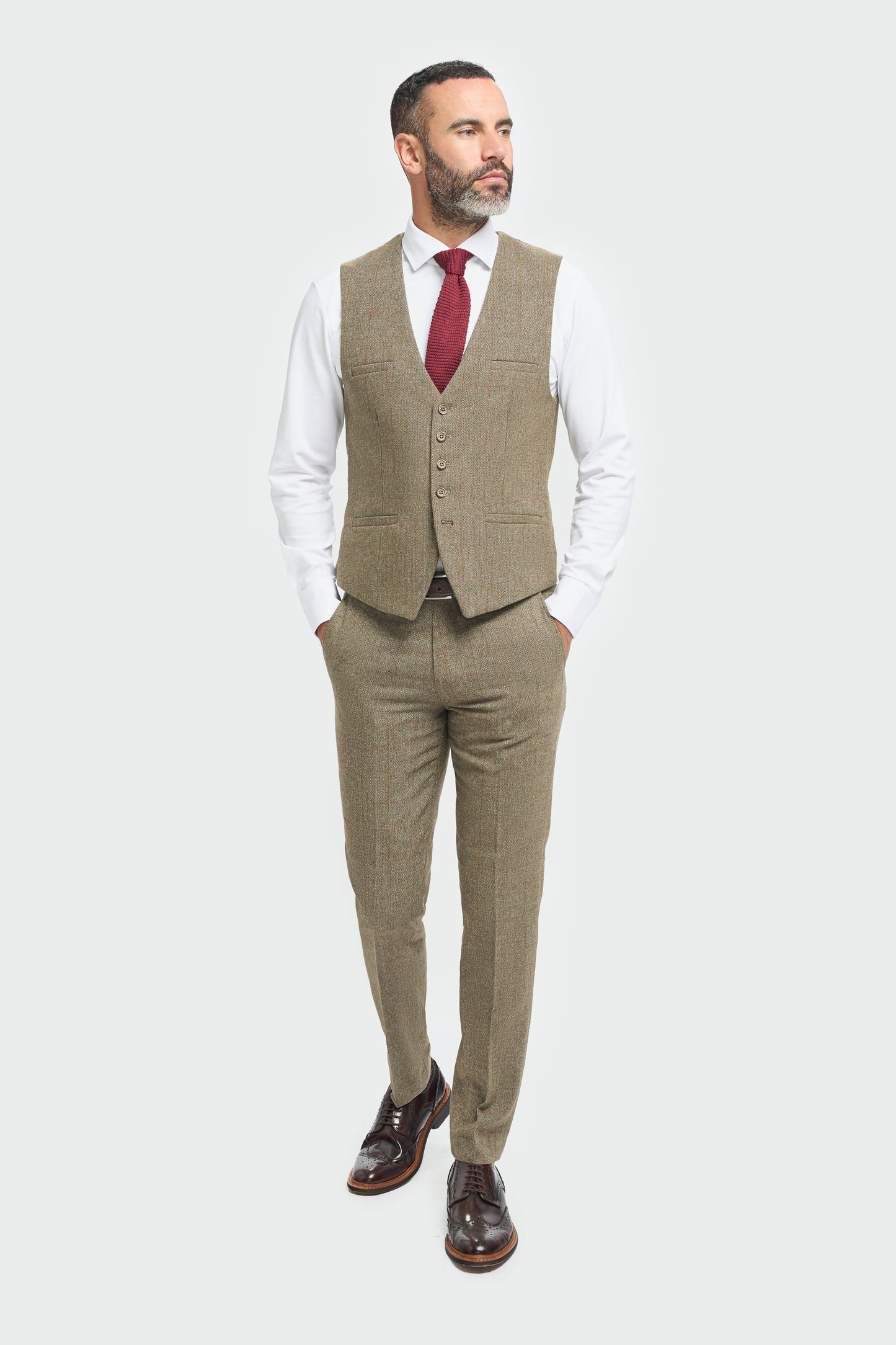 Gaston Sage Tweed Waistcoat
