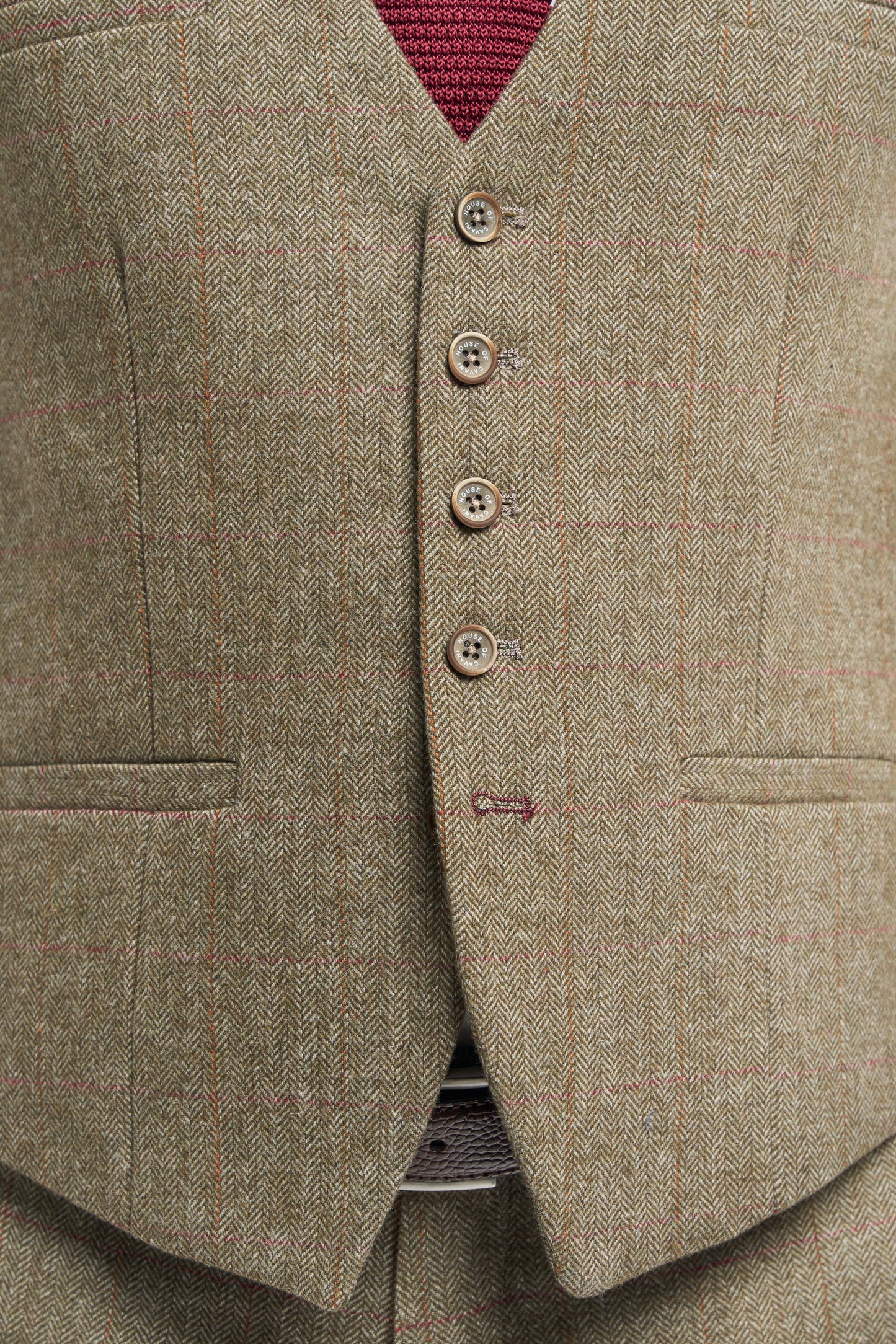Gaston Sage Tweed Waistcoat