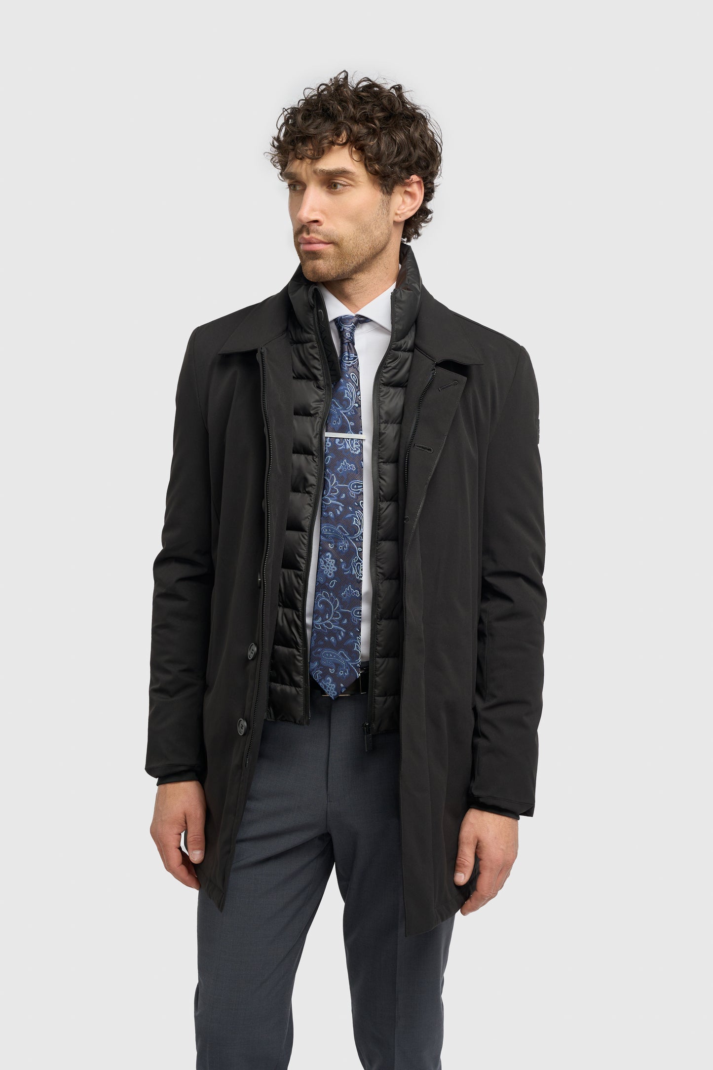 Heston Overcoat Black