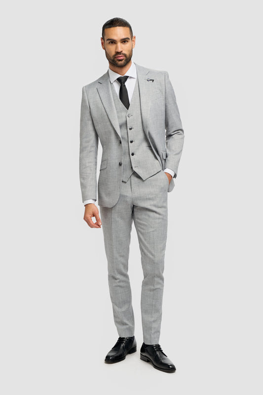 Malibu Grey Three Piece Suit