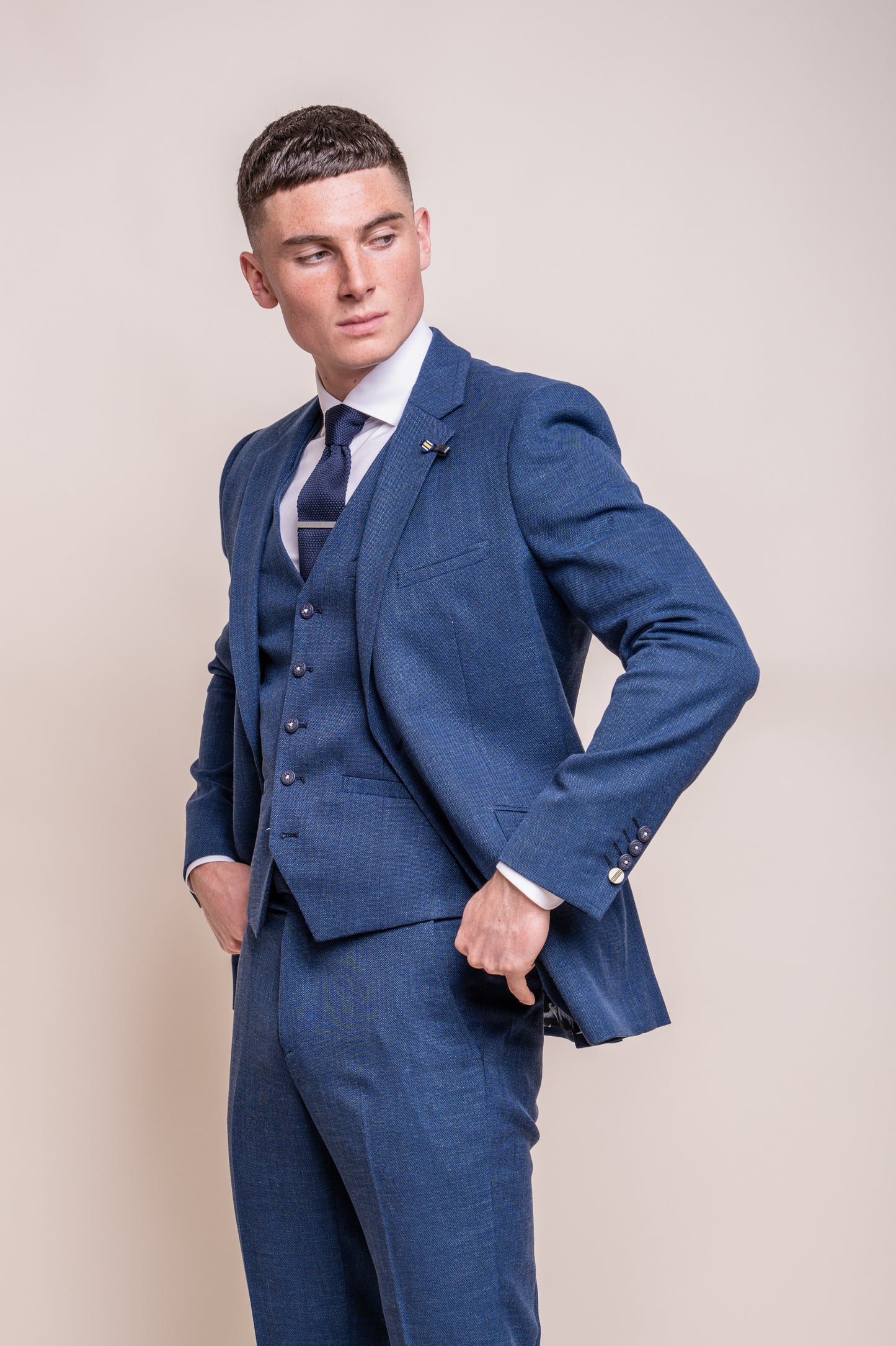 Miami Blue Three Piece Suit