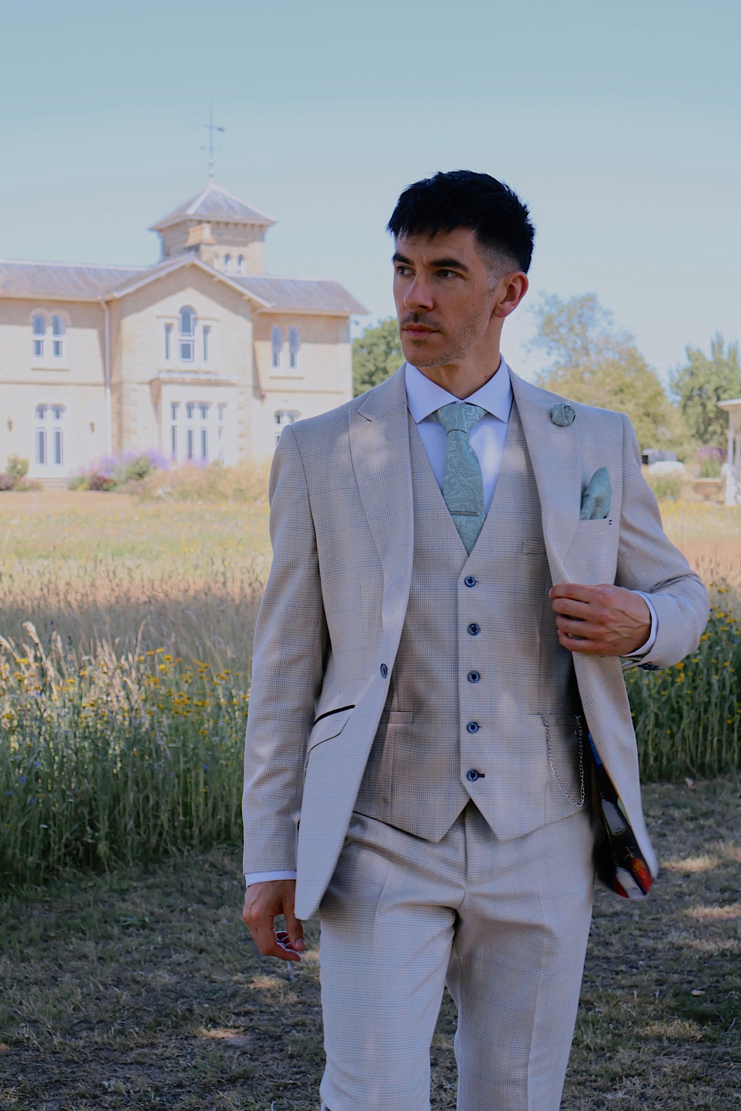 SAGE GREEN PAISLEY TIE BOX SET
