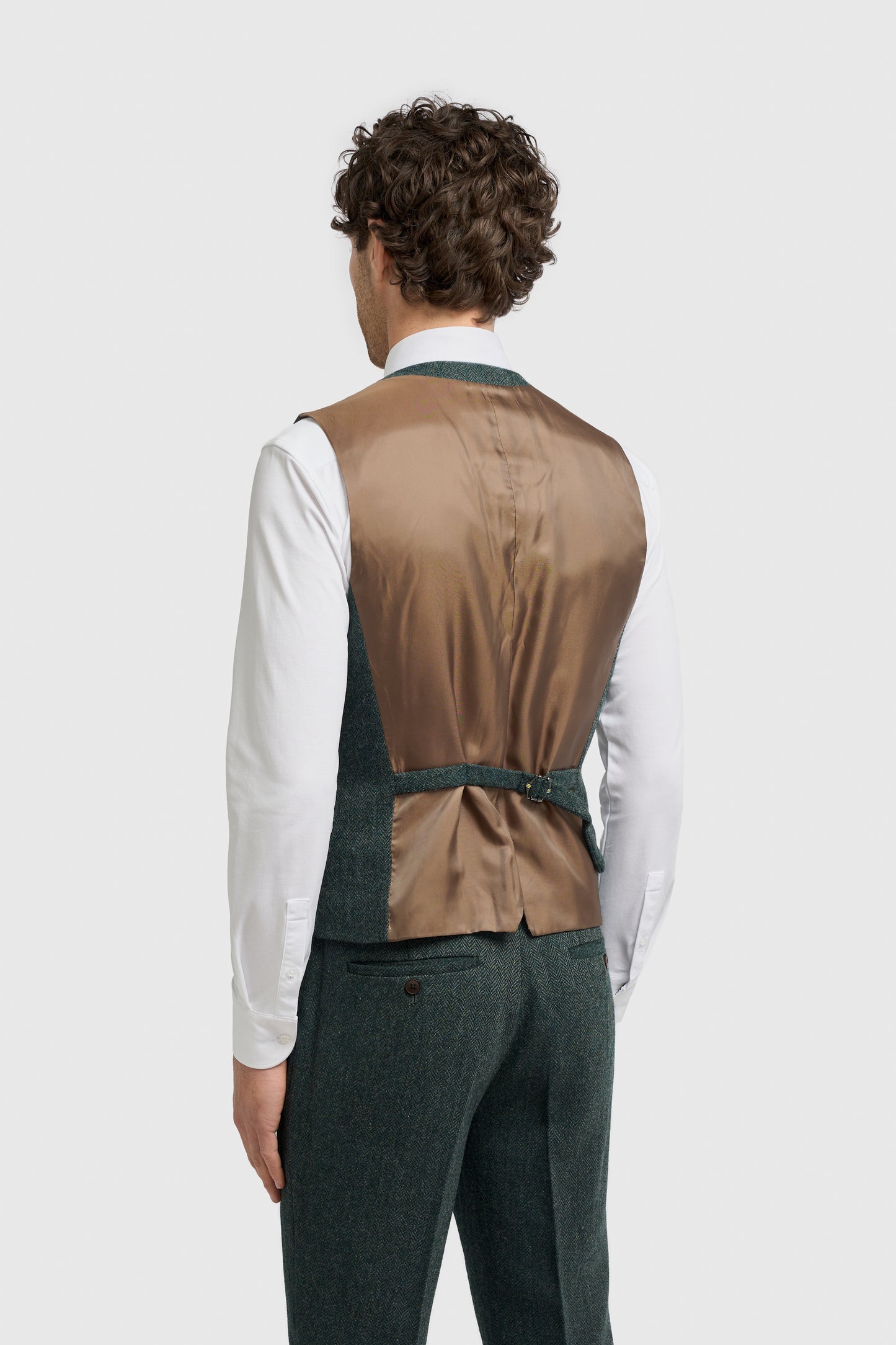 Thomas Lush Olive Tweed Waistcoat