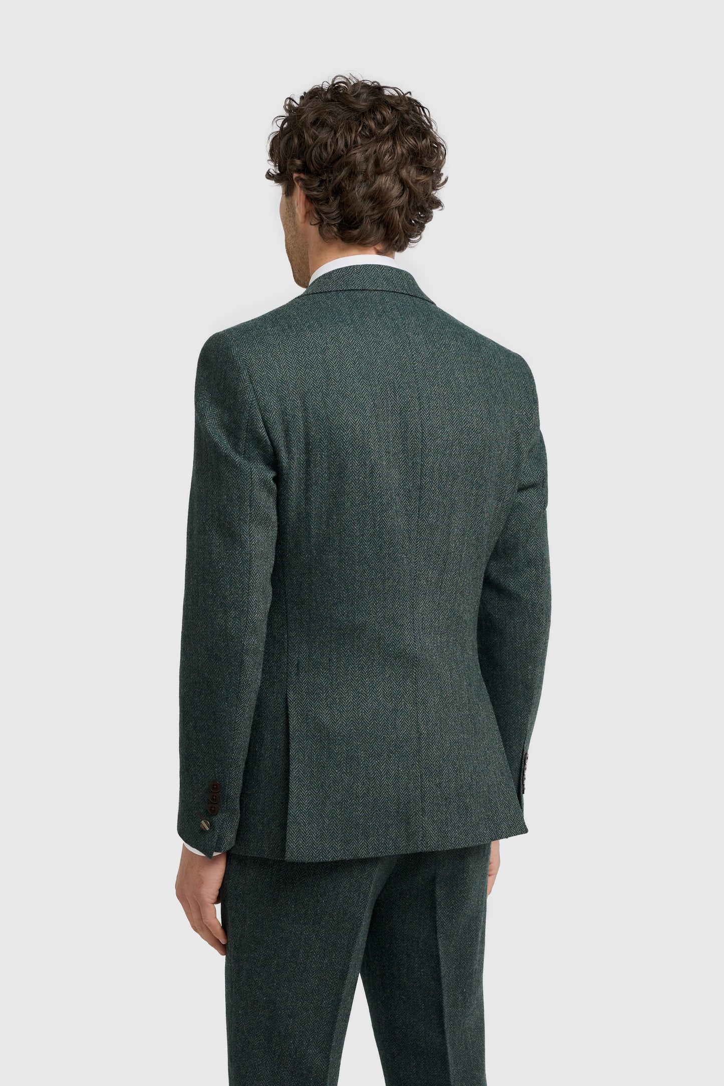 Thomas Lush Olive Tweed Three Piece Suit