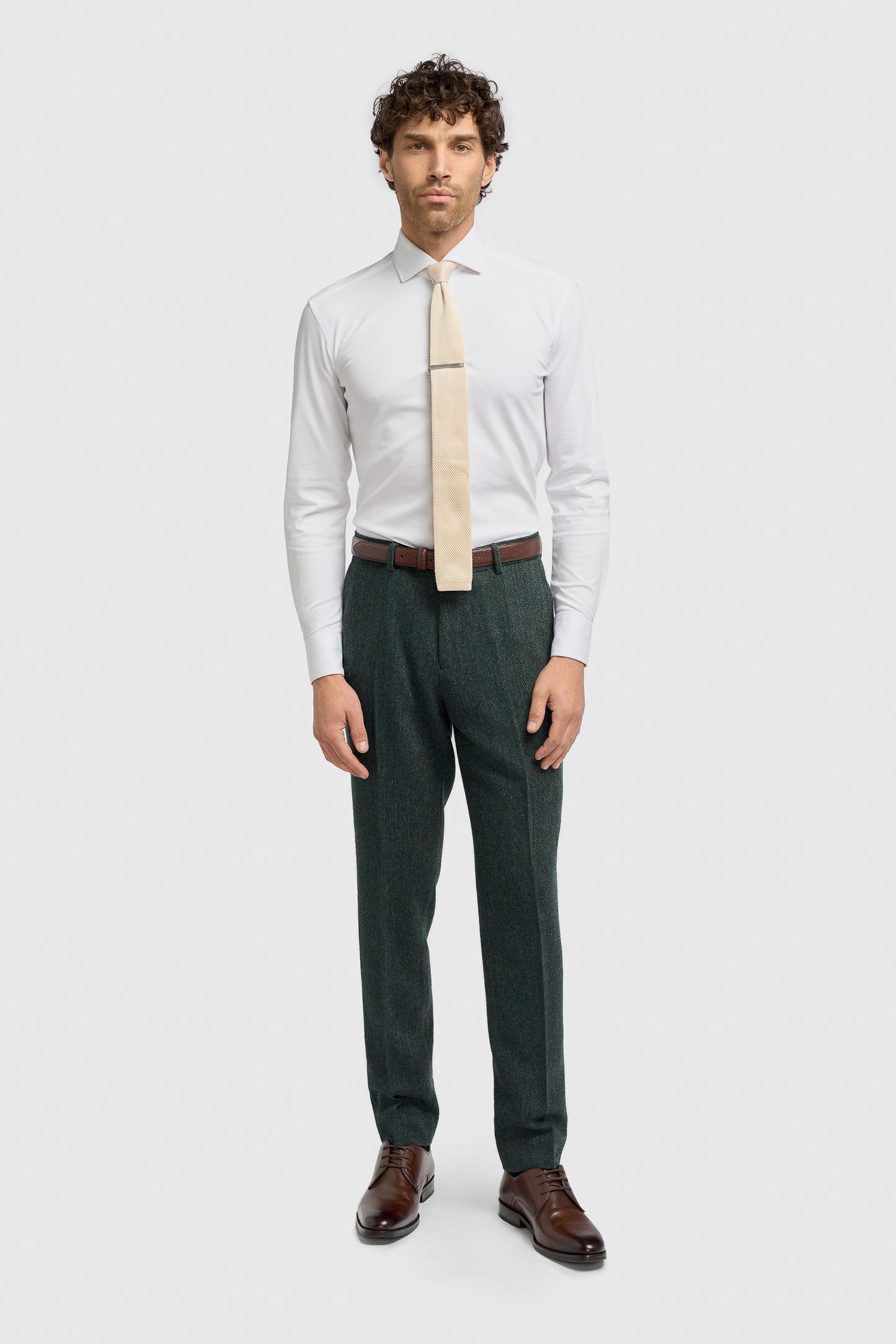 Thomas Lush Olive Tweed Trouser