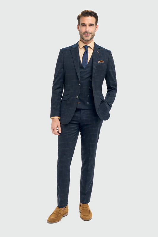 Torino Navy Three Piece Suit