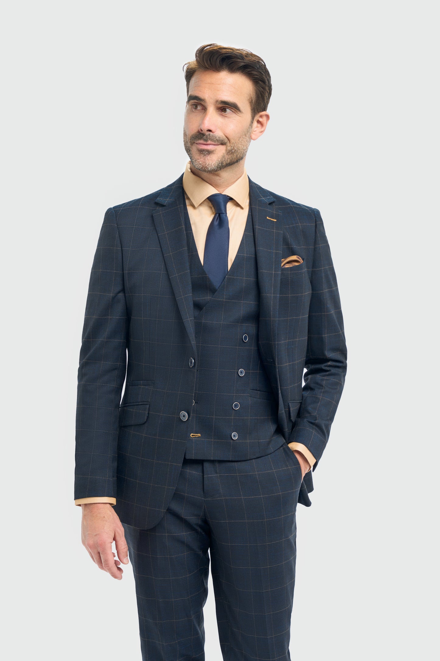 Torino Navy Three Piece Suit