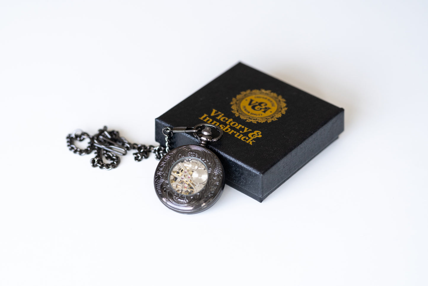 Steampunk Pocket Watch | Gunmetal | The Stephenson