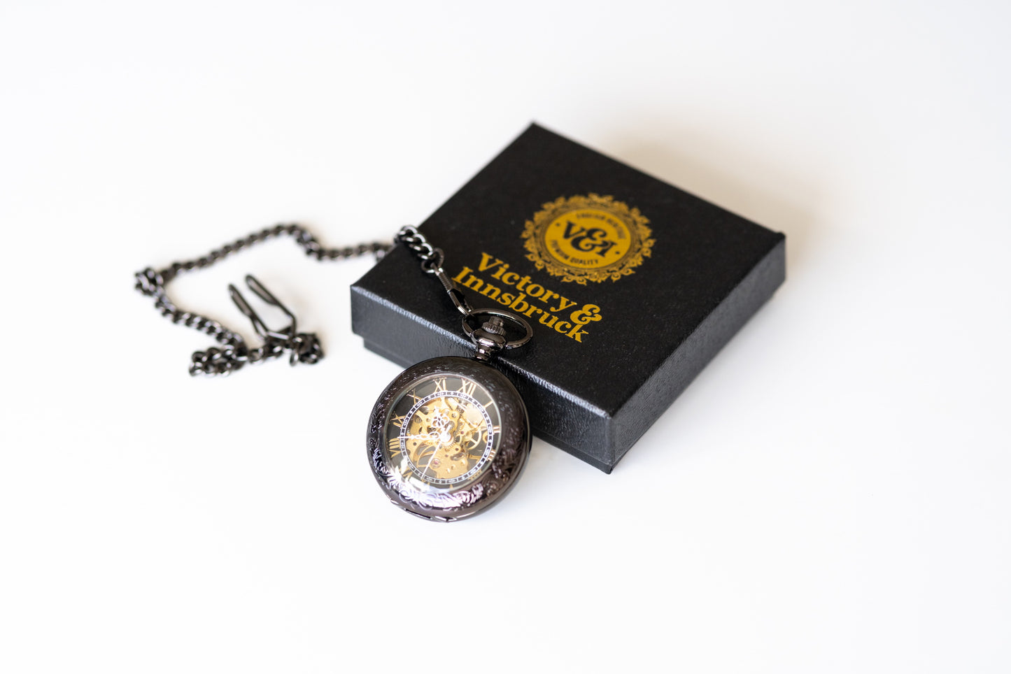 Steampunk Pocket Watch | Gunmetal | The Stephenson