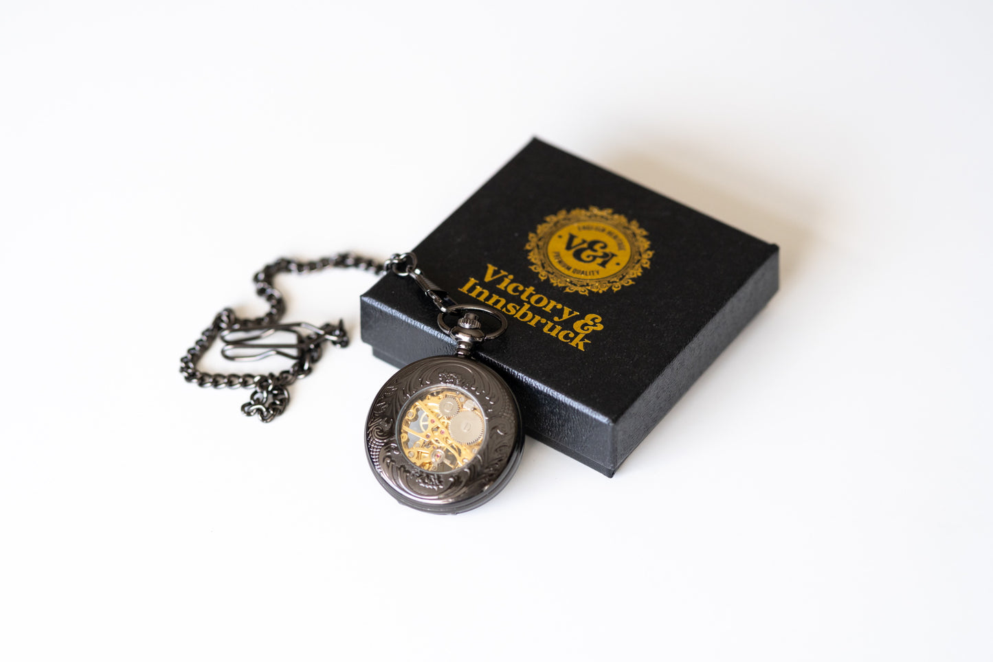 Steampunk Pocket Watch | Gunmetal | The Stephenson