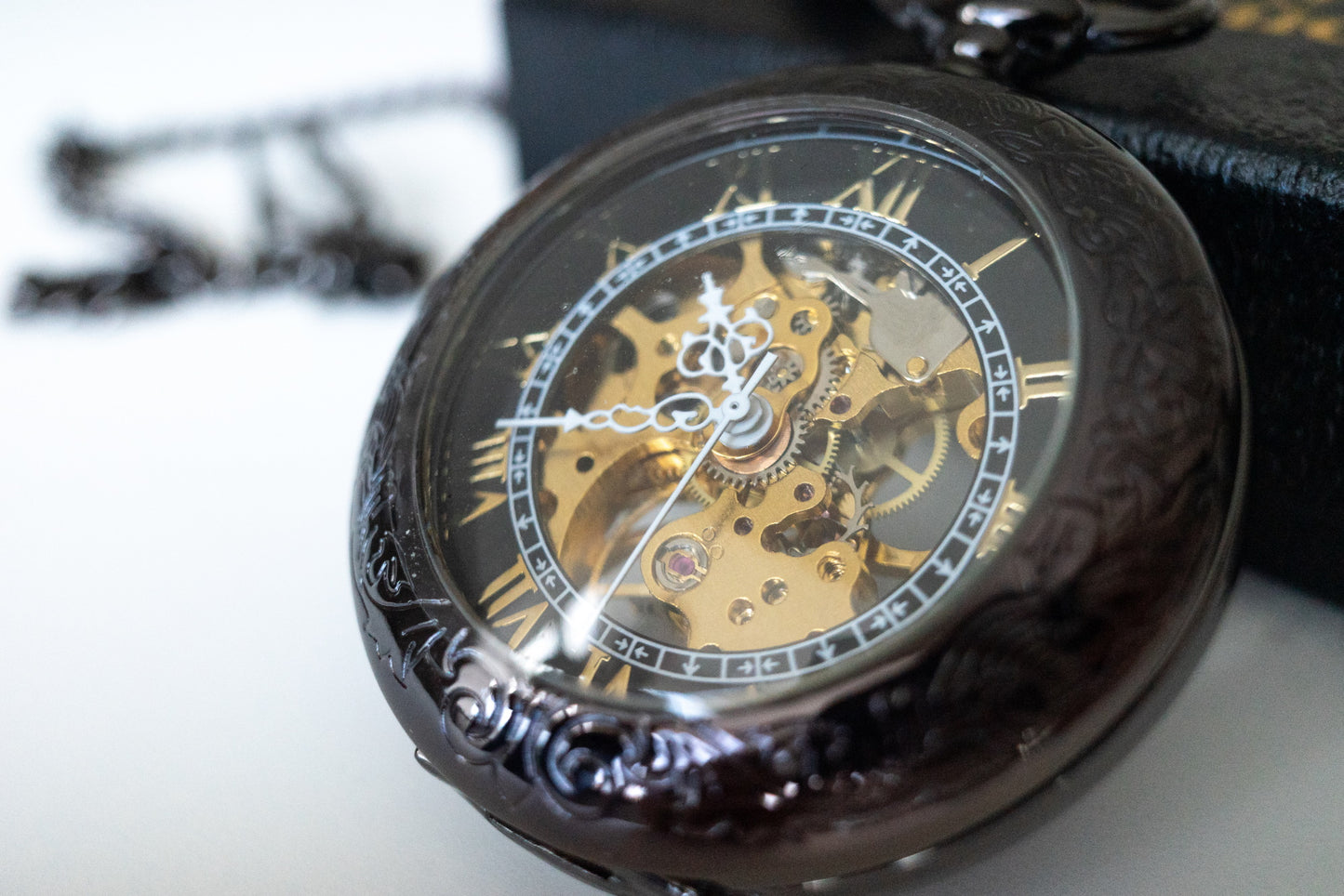 Steampunk Pocket Watch | Gunmetal | The Stephenson
