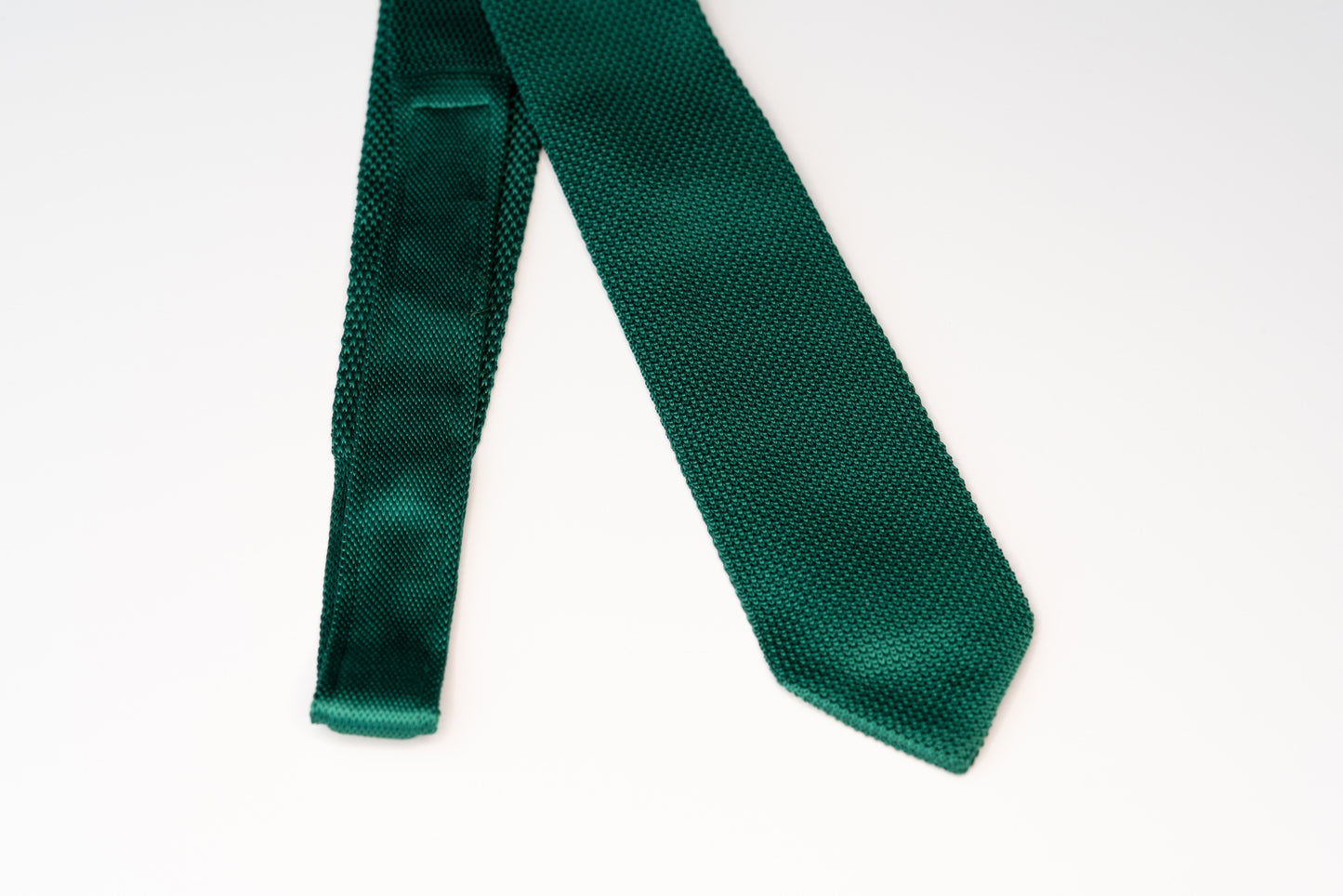FOREST GREEN KNITTED TIE SET