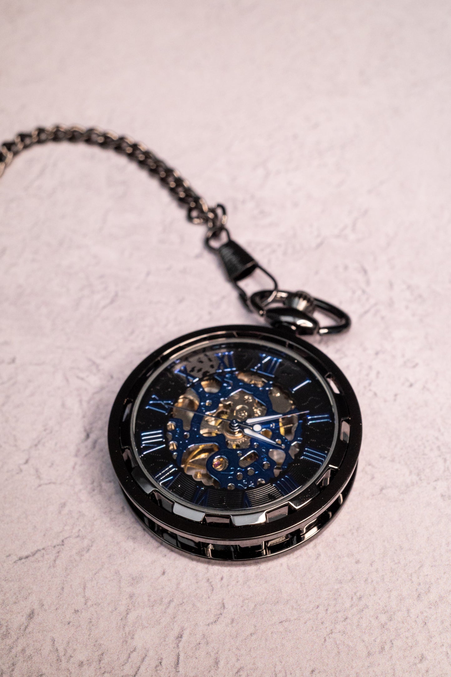 Skeleton Pocket Watch | Gunmetal | The Collingwood II