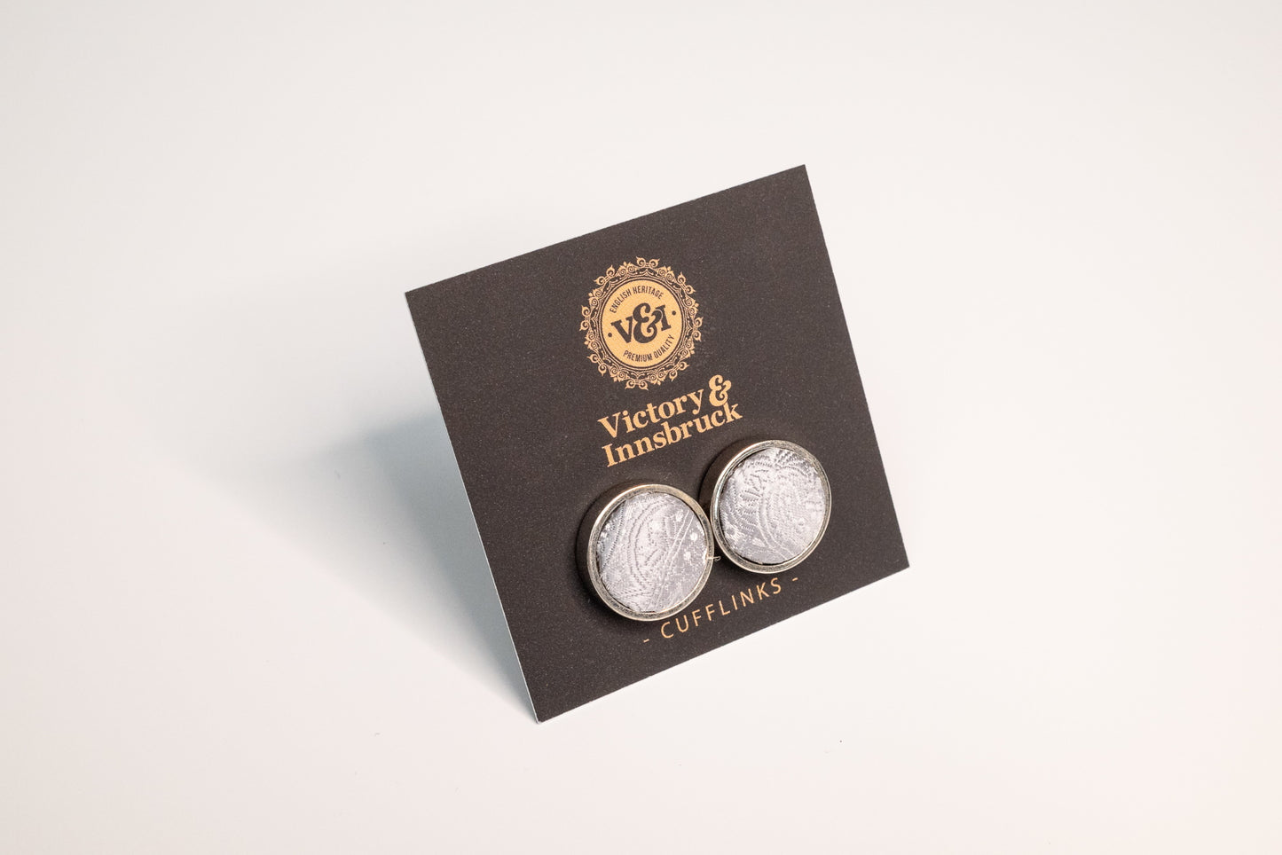 SILVER PAISLEY TIE SET