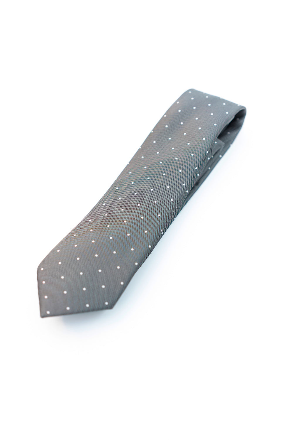 GREY POLKA DOT TIE SET