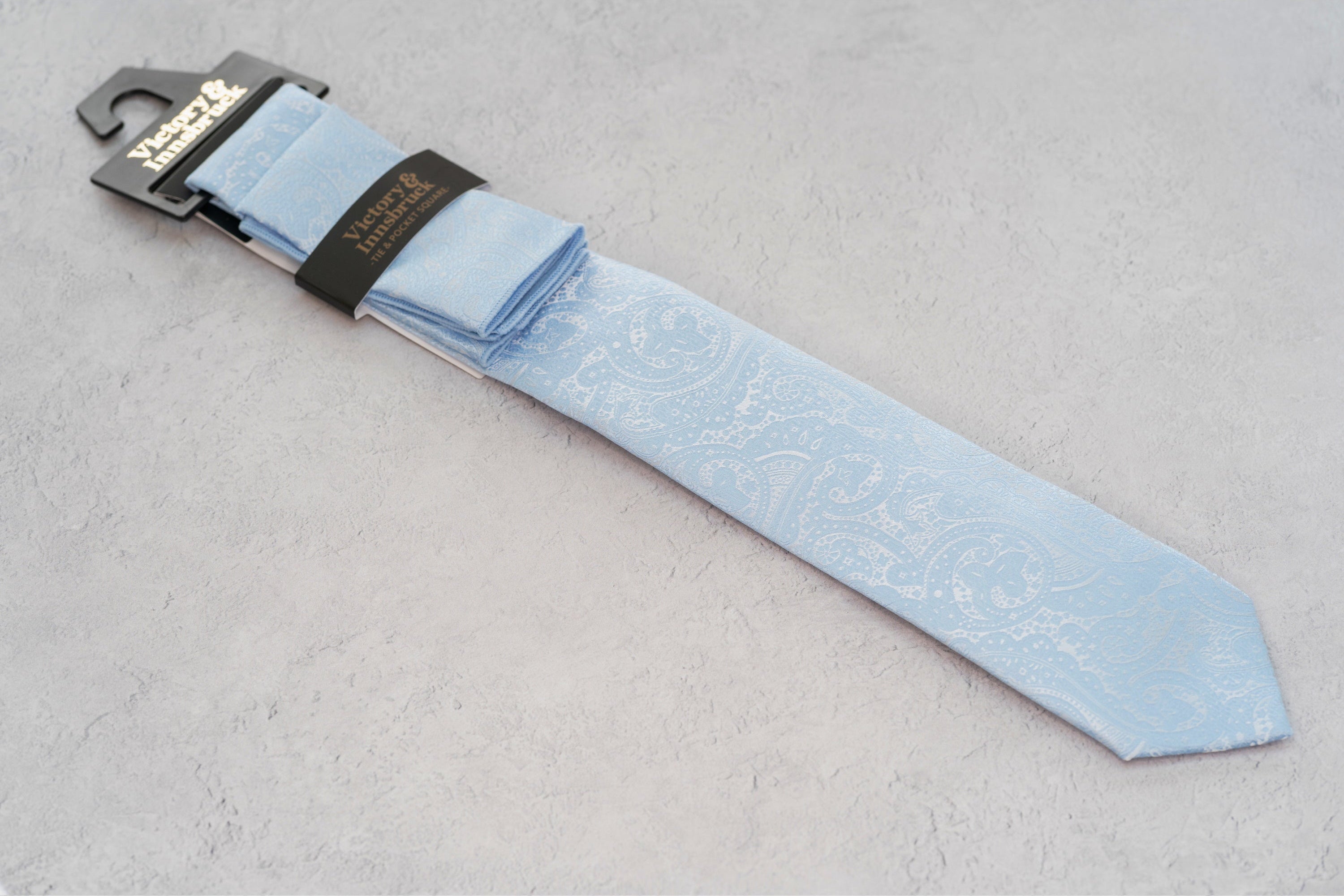 Light Blue Paisley Tie Box Set