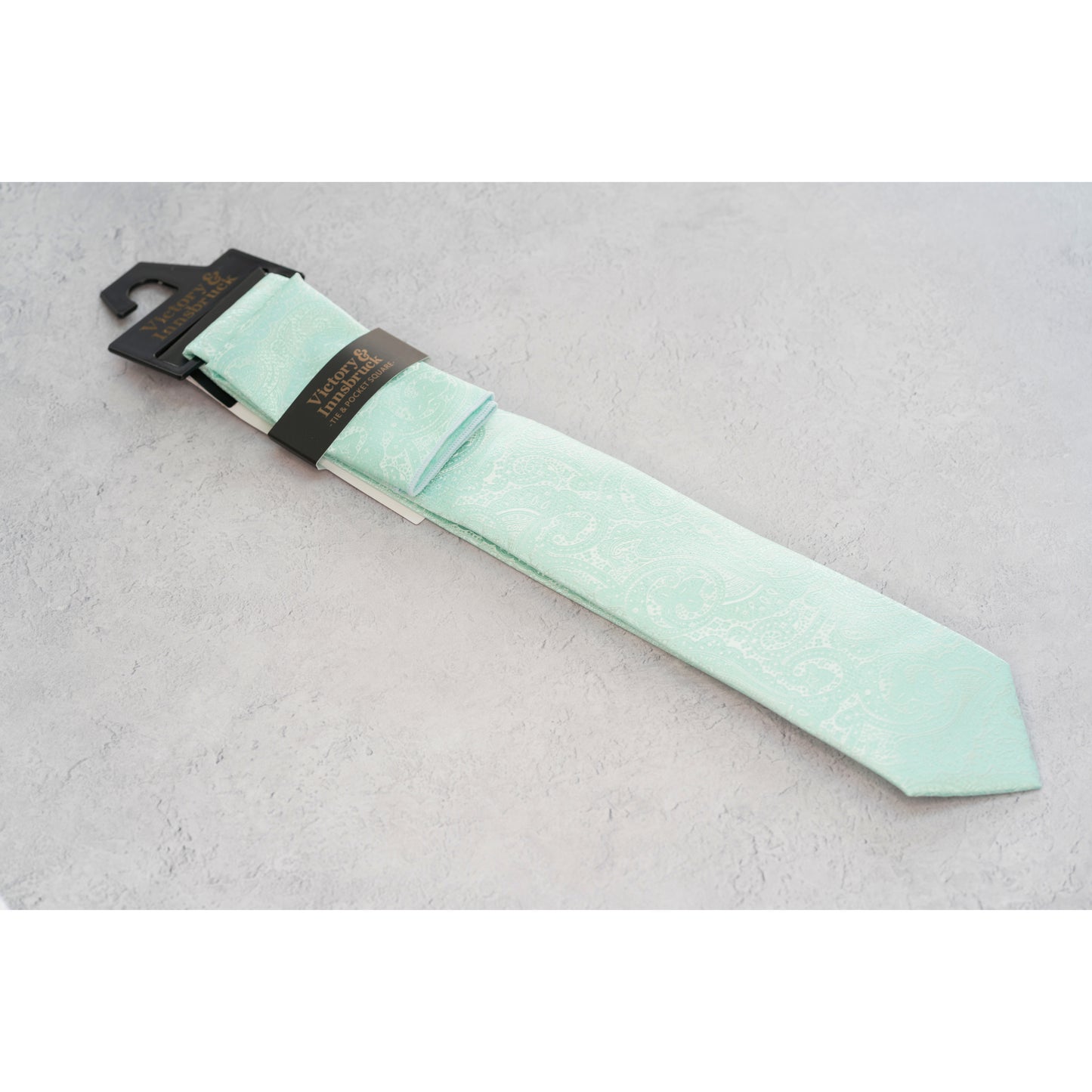 MINT GREEN PAISLEY TIE SET