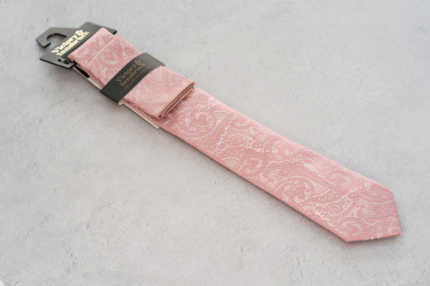DUSTY PINK PAISLEY TIE SET
