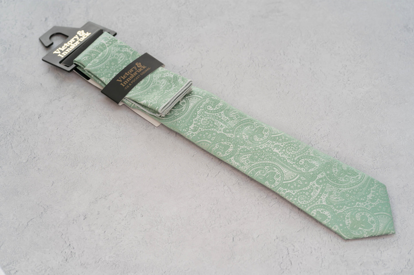 SAGE GREEN PAISLEY TIE BOX SET