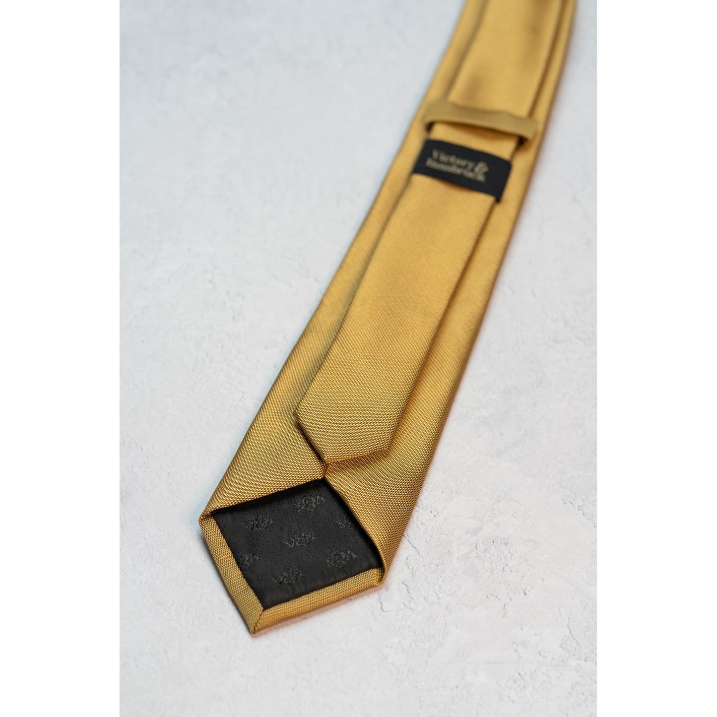 BOY'S MUSTARD YELLOW TEXTURED TIE & POCKET SQUARE
