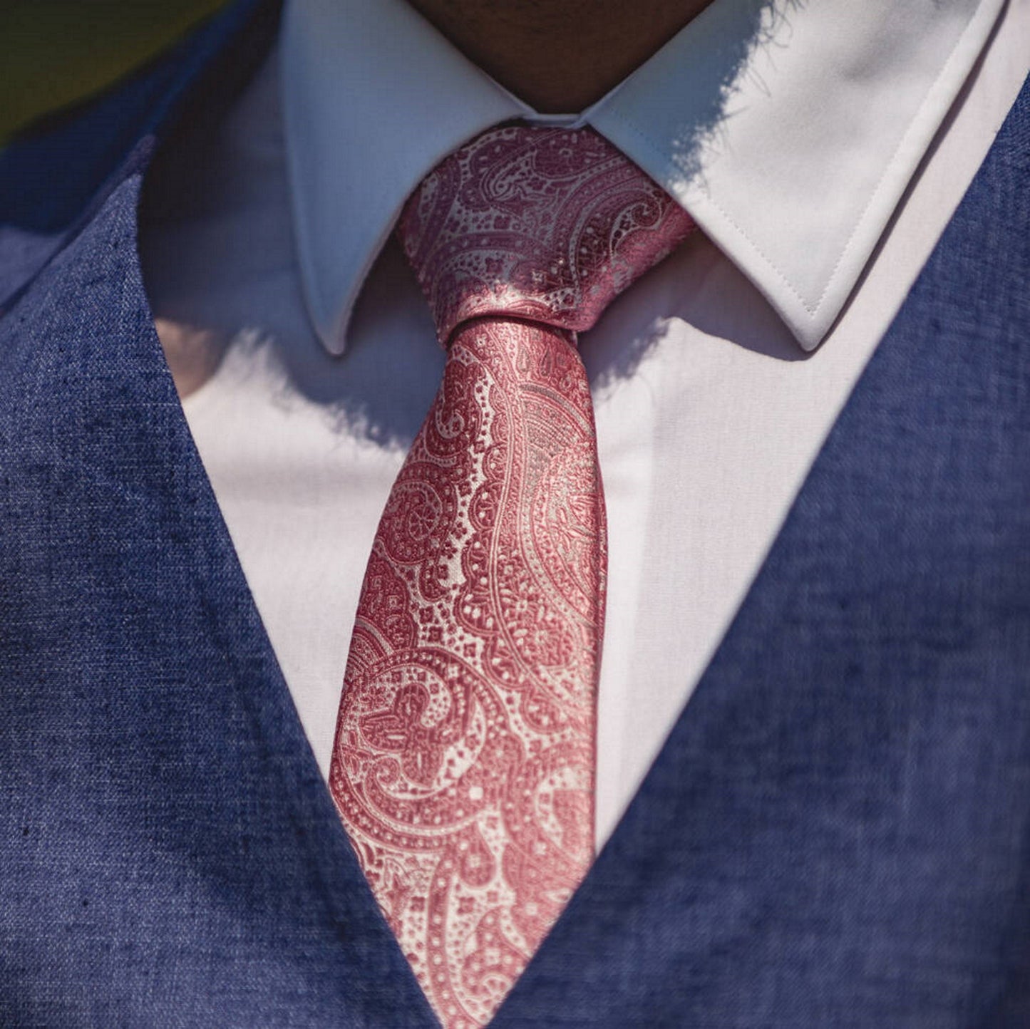 DUSTY PINK PAISLEY TIE SET