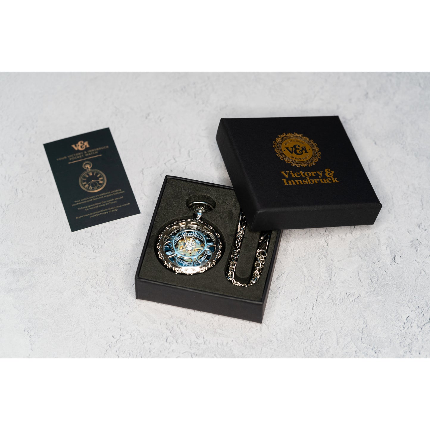 Steampunk Pocket Watch | Silver | The Milburn II