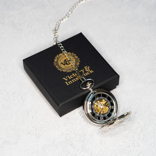 Steampunk Pocket Watch | Silver | The Milburn II