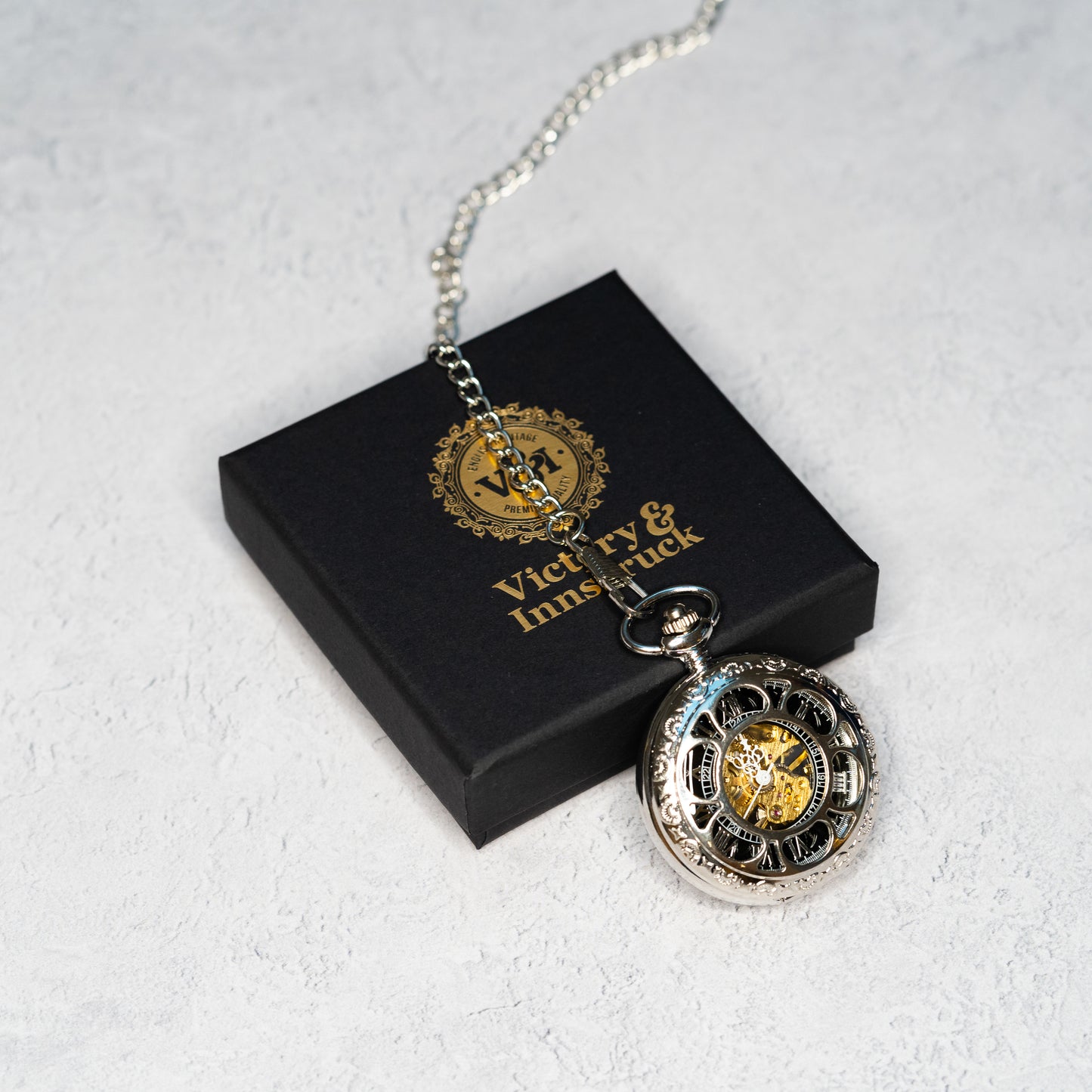 Steampunk Pocket Watch | Silver | The Milburn II