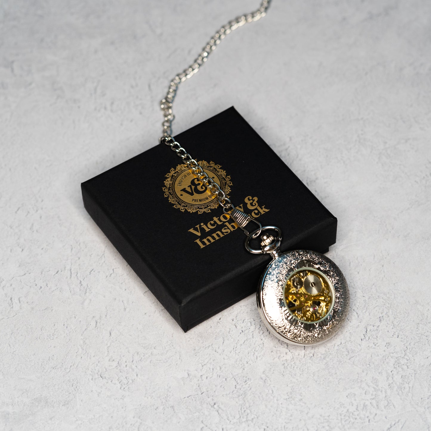 Steampunk Pocket Watch | Silver | The Milburn II