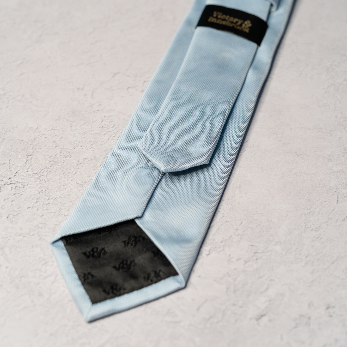 BOY'S DUSTY BLUE TEXTURED TIE & POCKET SQUARE