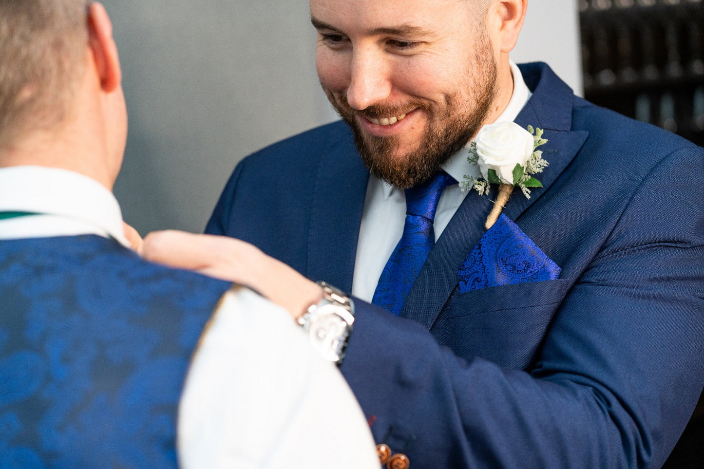 ROYAL BLUE PAISLEY TIE SET
