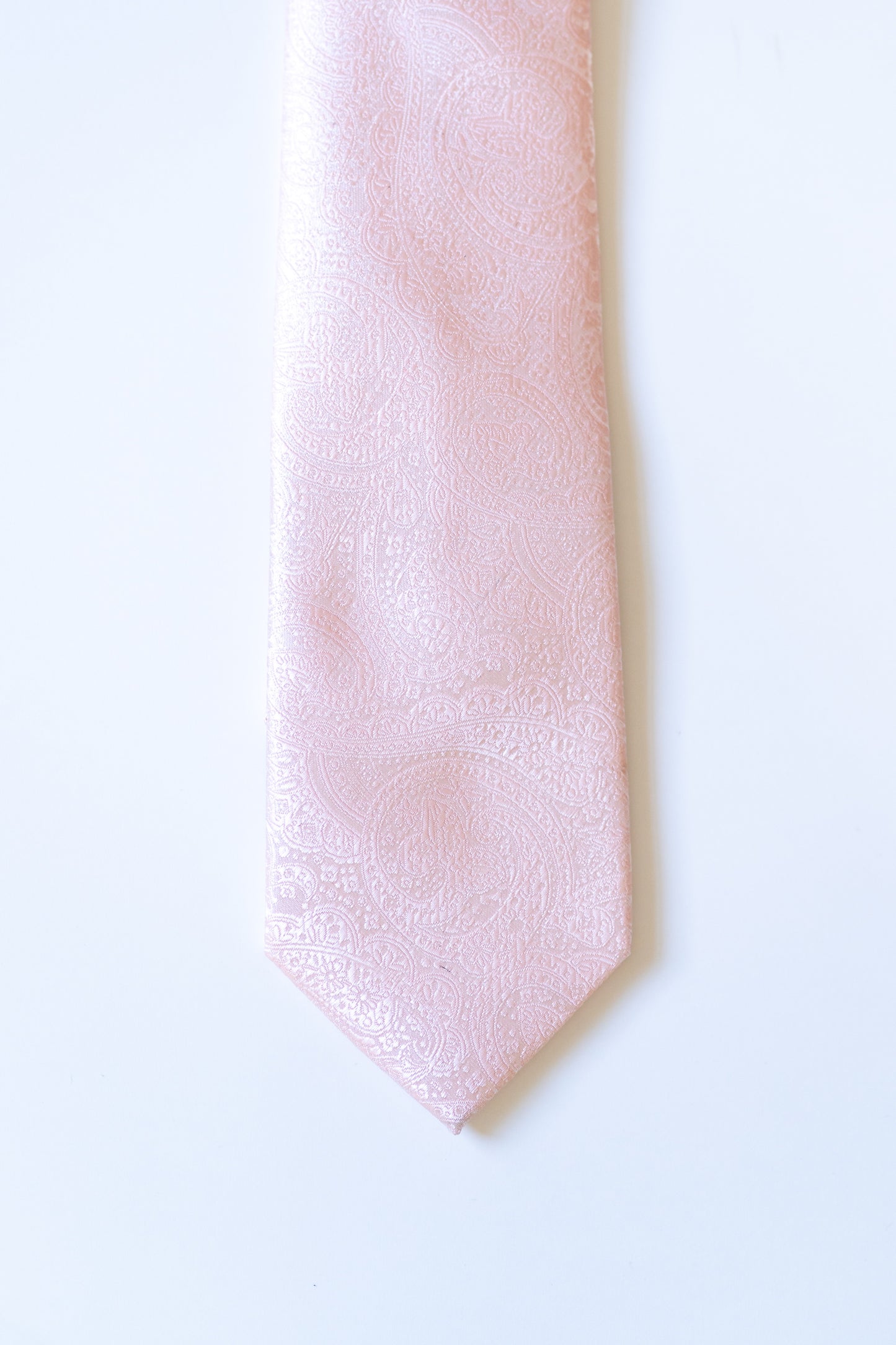 LIGHT PINK PAISLEY TIE SET