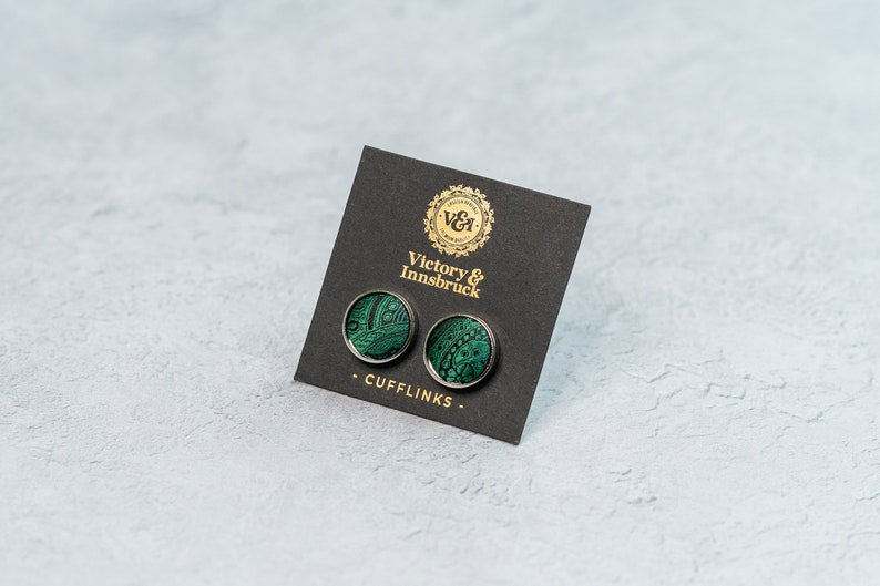 FOREST GREEN PAISLEY TIE SET